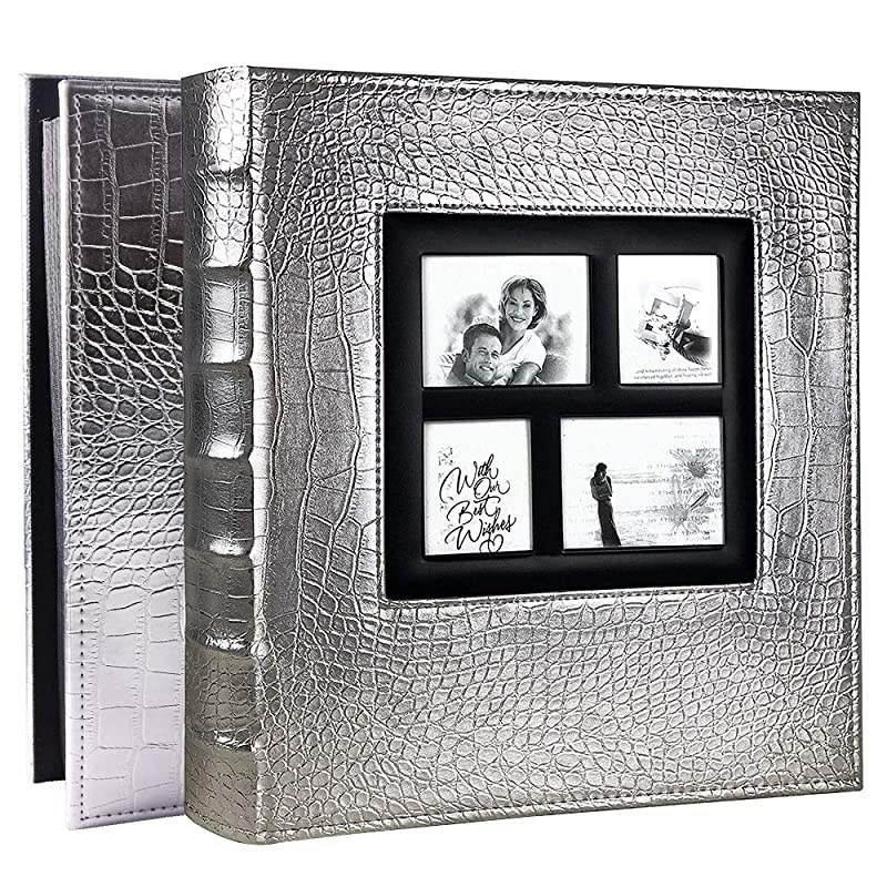 Photo Picutre Album 4x6 500 Photos, Extra Large Capacity Leather Cover Wedding Family Anniversary Photo Albums Holds 500 Horizontal and Vertical Photos(Beige)
