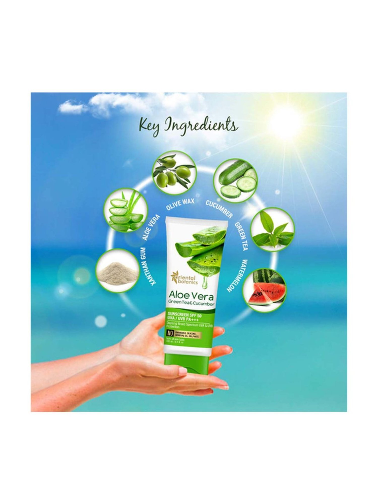 Oriental Botanics Sunscreen SPF 50 UVA/UVB PA+++ - 100 ml