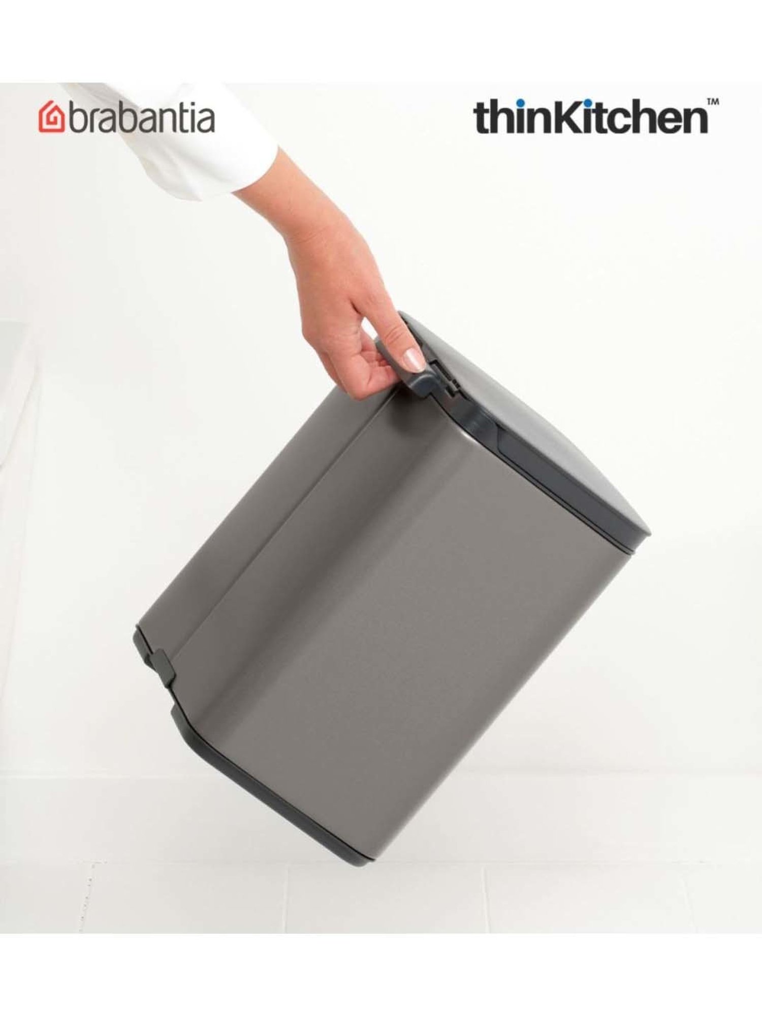 Brabantia Green Plastic Sort & Go Waste Bin (3 L)