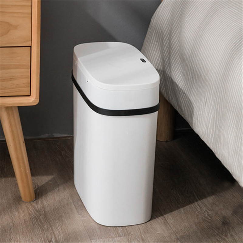 10L/12L Intelligent Sensor Trash Can Household Automatic Cover Electric Paper Waterproof Trash Bin-10L