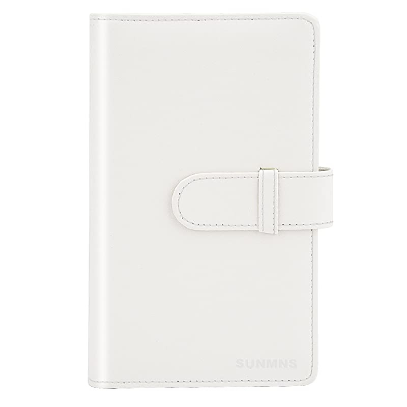 Wallet PU Leather Photo Album Compatible with Fujifilm Instax Mini Instant Film (White)