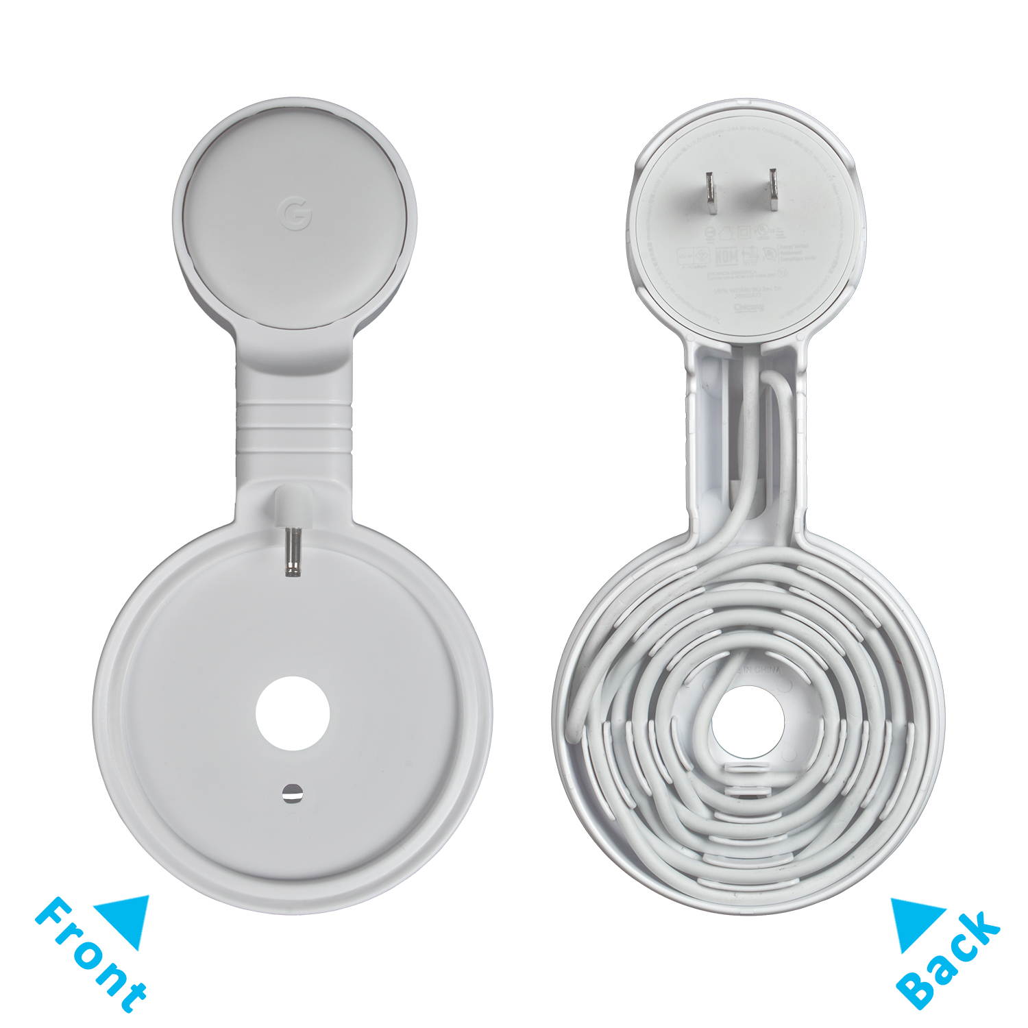 STANSTAR Wall Mount Holder for Google Nest Point Expander(US Version) Smart Cable Arrangement Without Messy Wall Stand WiFi Bracket White