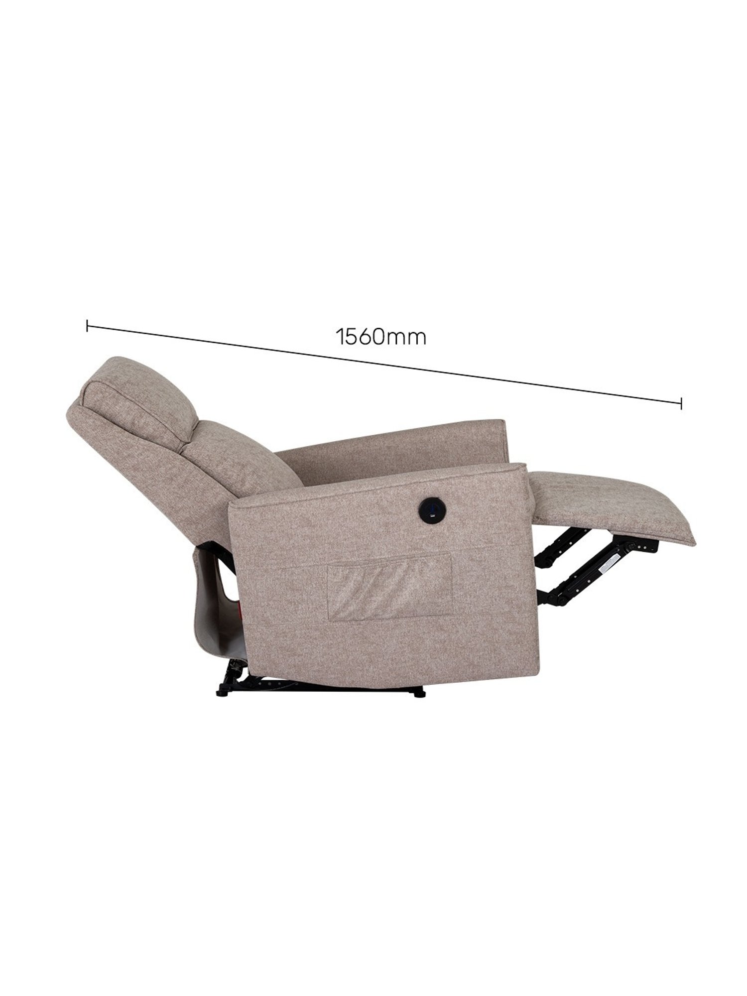 Durian Nathan Sand Beige Fabric Reclining Sofa