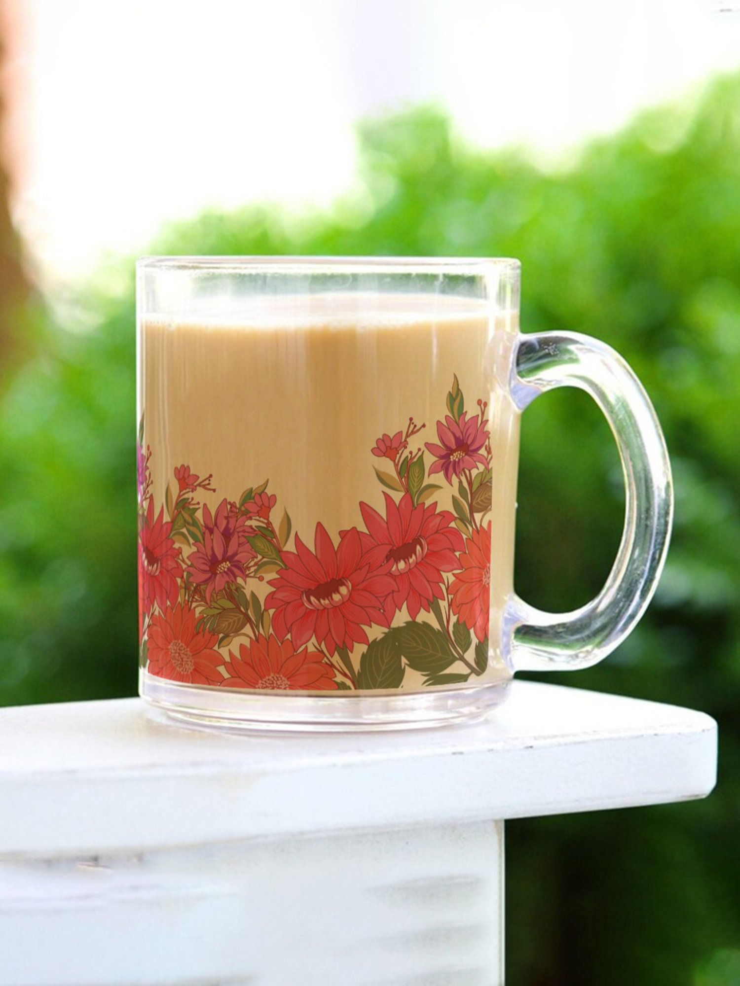 Gathari Jungle Transparent Glass Coffee Mug
