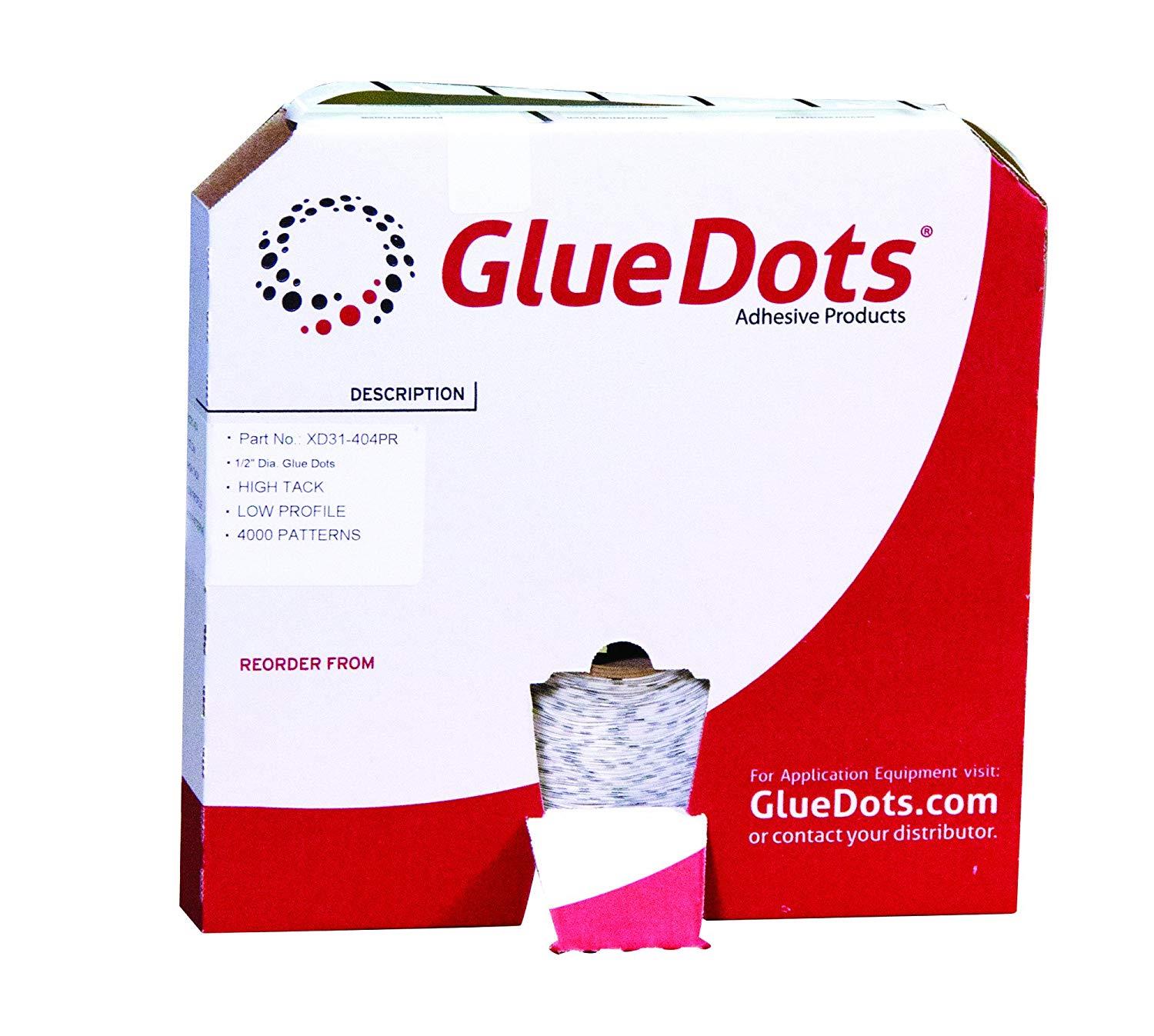 Glue Dots Pro Dispenser Box Applicators with 4000-count of 1/2" Low Profile Super High Tack Glue Dots