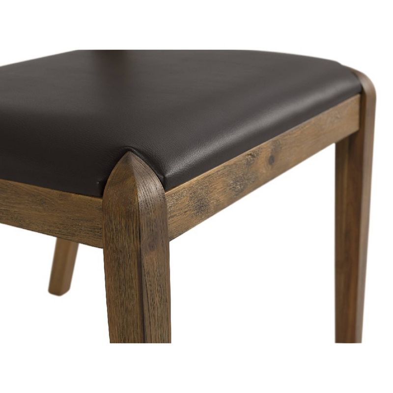 6pc Rasmus Extendable Dining Table Set Chestnut Wire-Brush - Boraam