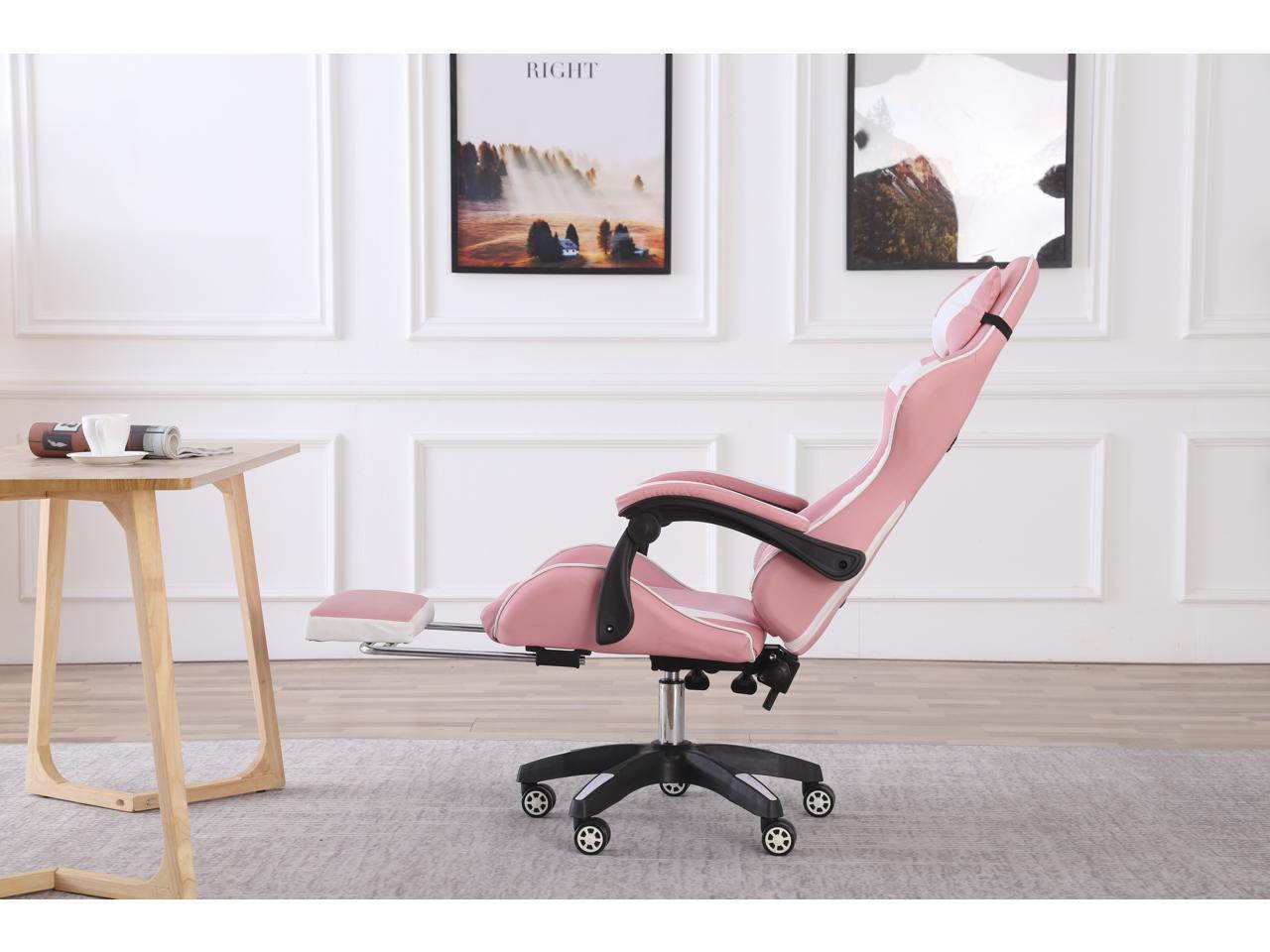 Gaming Chair, Office Computer Game Chair, Height Adjustment Recliner Swivel Rocker with Headrest and Lumbar Pillow E-Sports Chair