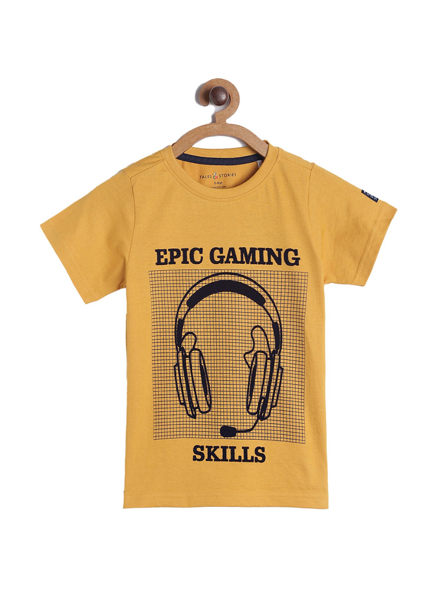 Tales & Stories Kids Yellow Printed  T-Shirt