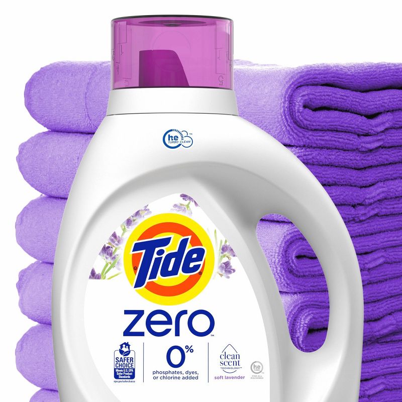 Tide Zero Soft Liquid Laundry Detergent - Lavender Scent - 92 fl oz