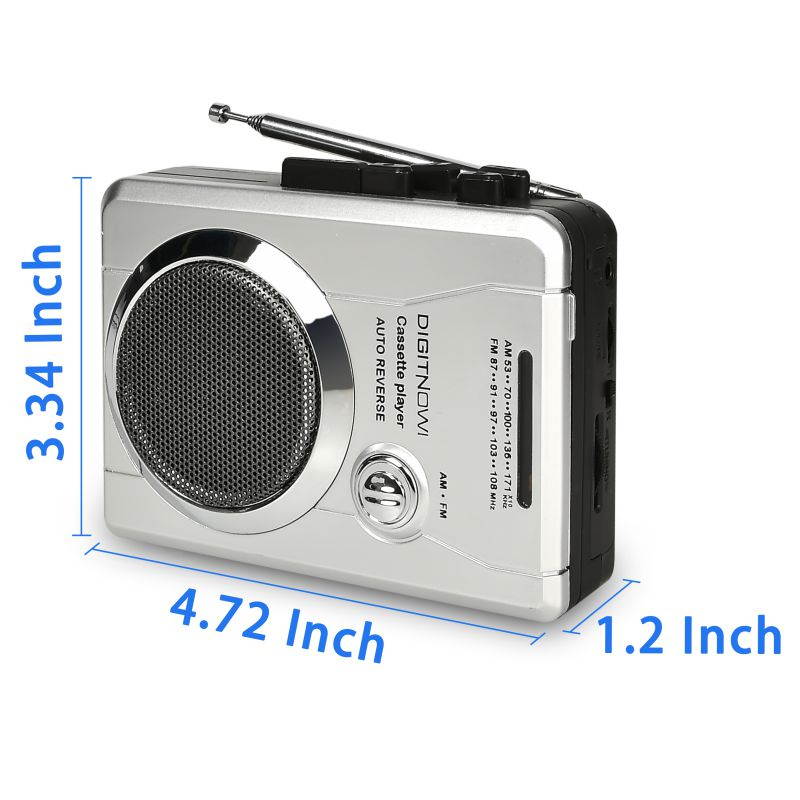 DIGITNOW!AM/FM Portable Pocket Radio and Voice Audio Cassette Recorder,Personal Audio Walkman Cassette Player with Built-in Speaker and Earphone