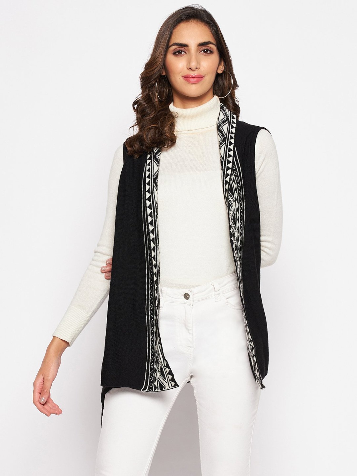 Crozo By Cantabil Black Shrug