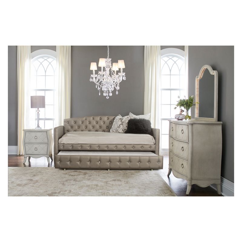 Jupiter Mid Tufted Platform Bed - Queen - Gray - Baxton Studio