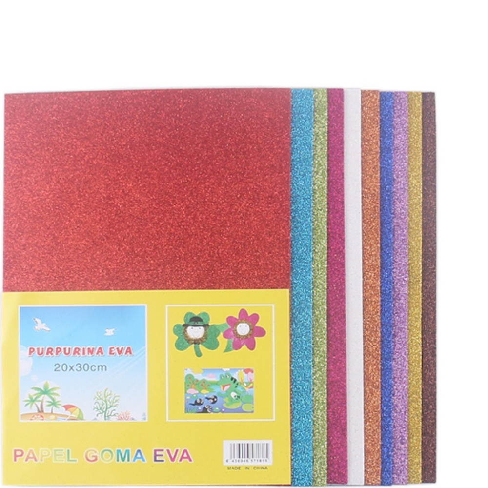 2MM 10 Pcs/Colors Flash Light Sponge Paper Foam Paper Kindergarten Handmade Sponge Paper Art 10 Pcs