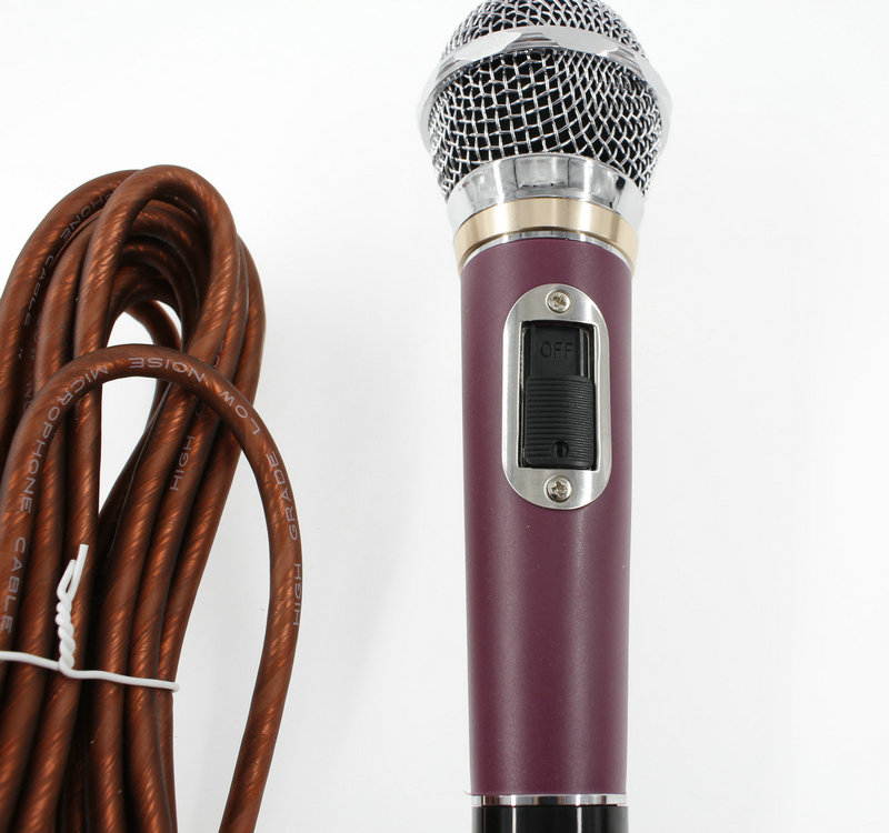 Metal Vocal Moving Coil Dynamic Professional Microphone System 6.5mm jack 5m Cable HI-FI Delity Uni-directional Mic For Karaoke