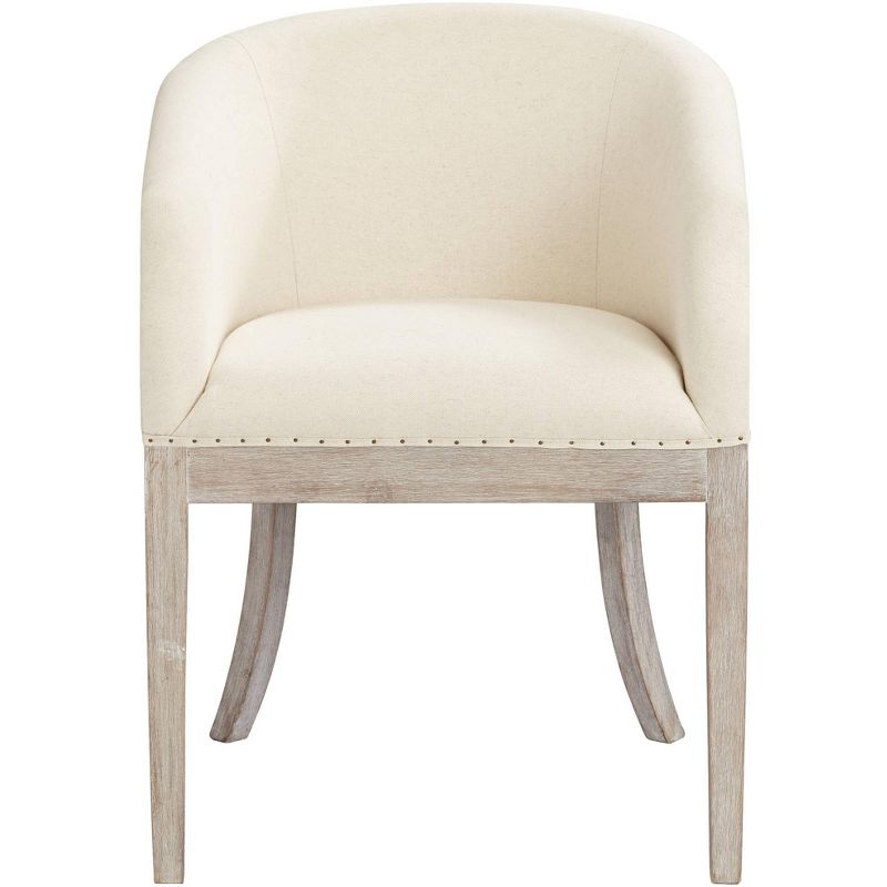 55 Downing Street Karlina Oatmeal Cotton Whitewashed Accent Chair