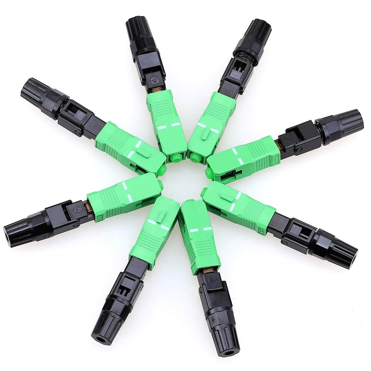 100pcs Ftth Embedded Quick Assembly Connector SC-APC Covered Wire Fiber Optic ConnectorAPC Special Broadcasting CATV