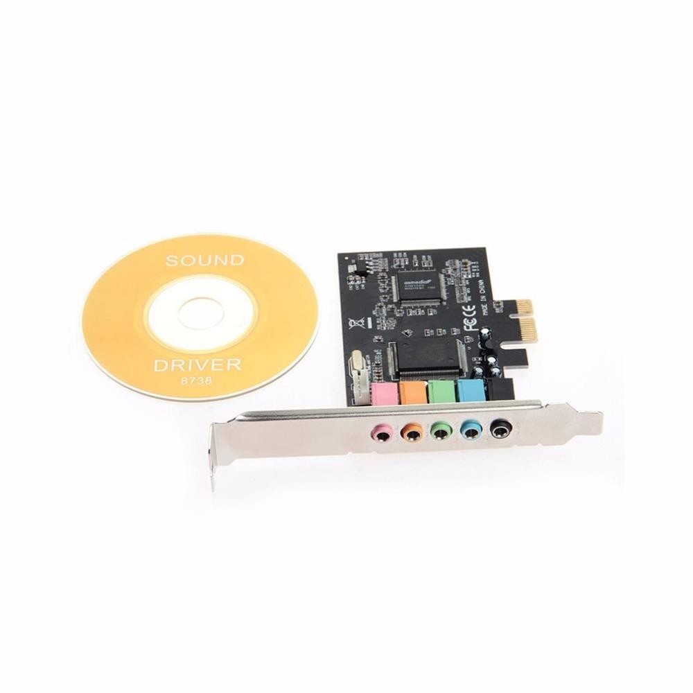 PCI-E Express 6 Channel 5.1 CMI8738 Audio Sound Card PC Computer Compatible Ordinary Sound Card Extension Card For Windows