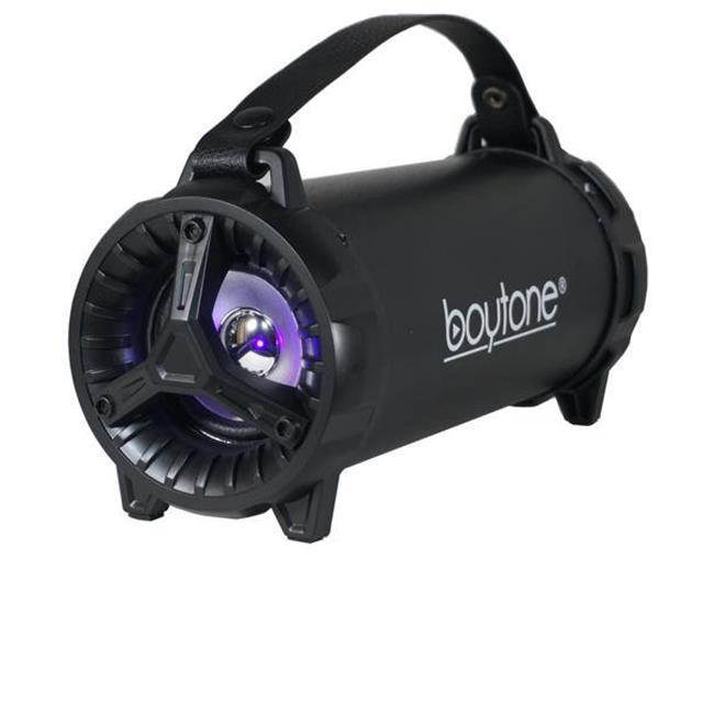 Boytone BT-40BK Portable Bluetooth Indoor/Outdoor Speaker 2.1 Hi-Fi Cylinder FM Built in Rechargeable Battery