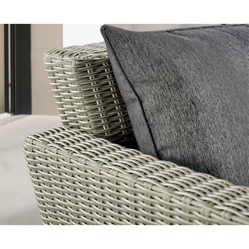 All-Weather Wicker Albany Outdoor Corner Sectional Sofa Gray - Alaterre Furniture