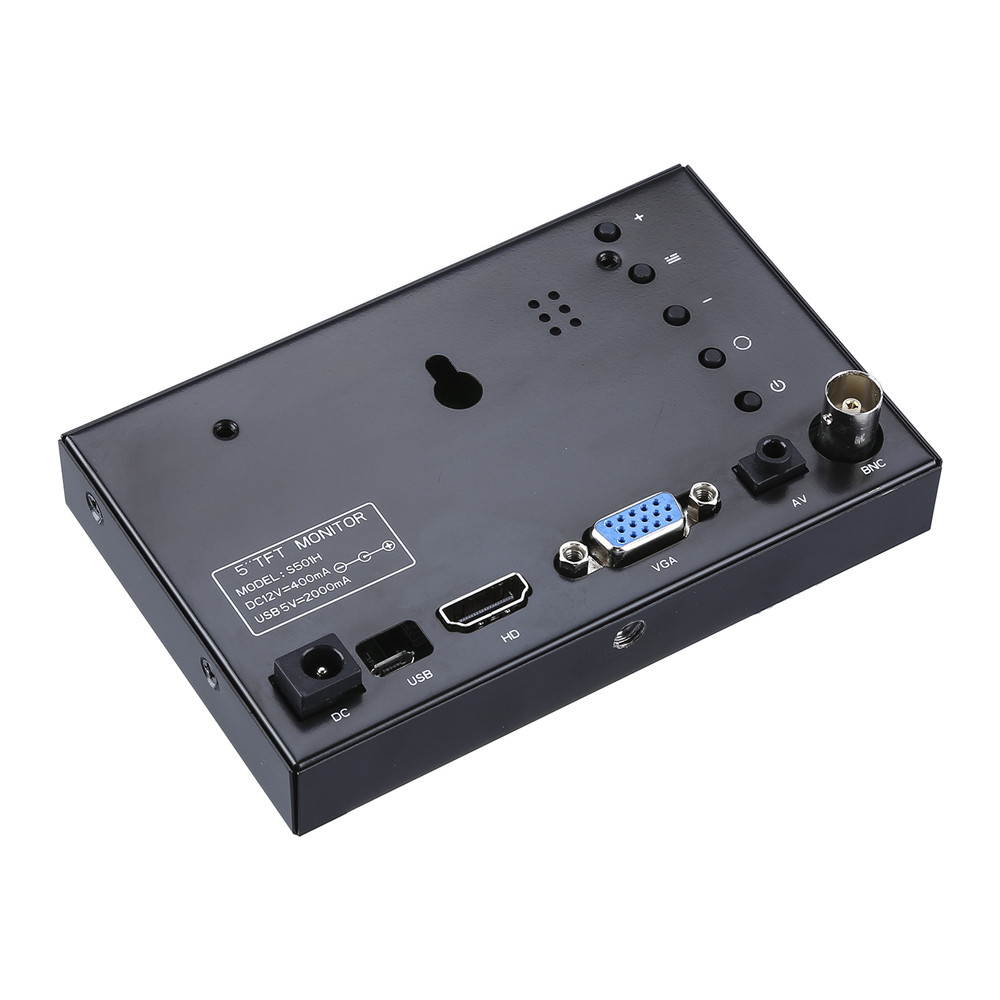 5" Car RearView Monitor with HDMI VGA BNC Port Home Security Fast Ressptonse