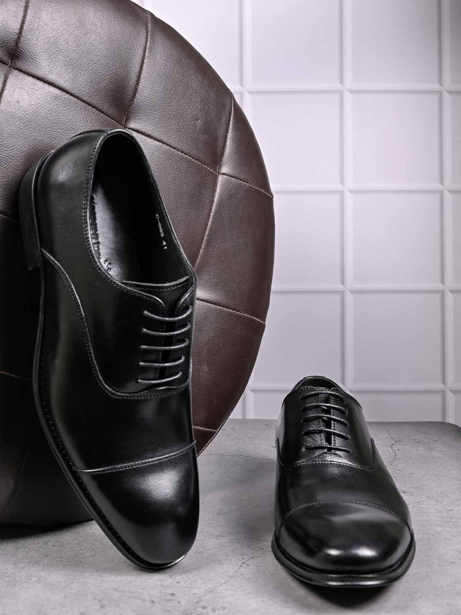 Cobblerz Men's Black Oxford Shoes