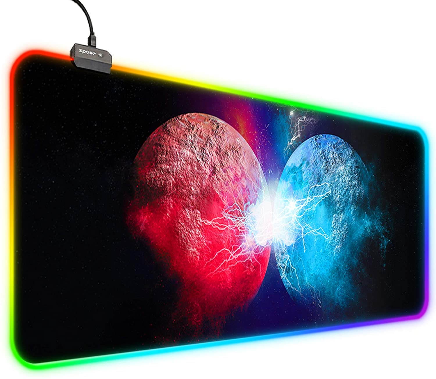 RGB Mouse Pad,  Gaming Mouse Pad, , Gaming Mousepad, Large Mouse Pad Gaming, Mouse Pad Gaming, 14 Lighting Modes, RGB Mouse Pad, Gaming Mouse Pad, 31.5x11.8 Purple