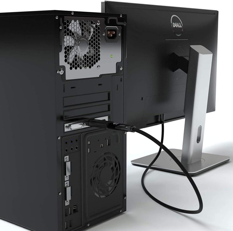 DisplayPort to HDMI Adapter | Gold-Plated DP 1.2 3D Full HD 1080p HDCP True Color Converter Compatible with HP Elitebook, Lenovo, Thinkpad, Mac, Apple