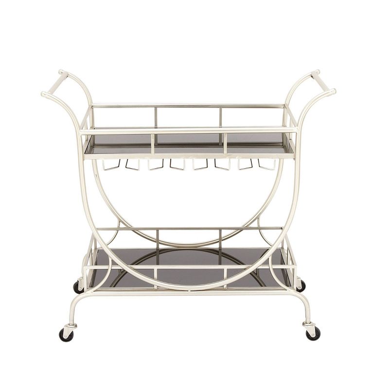 Flash Furniture Castleberry Rustic Wood Grain and Iron Kitchen Serving and Bar Cart