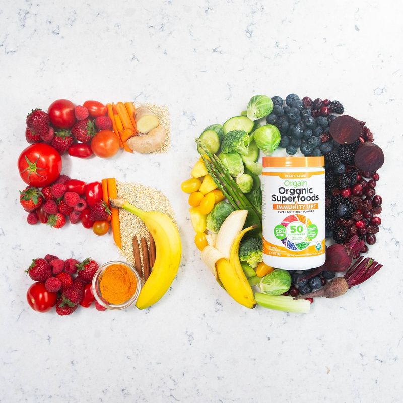 Orgain Organic Superfoods + Immunity UP! Nutrition Food - Tangerine Orange - 9.9oz