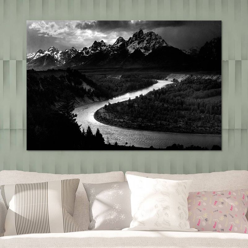 26" x 18" The Tetons Snake River by Ansel Adams Canvas Print - iCanvas