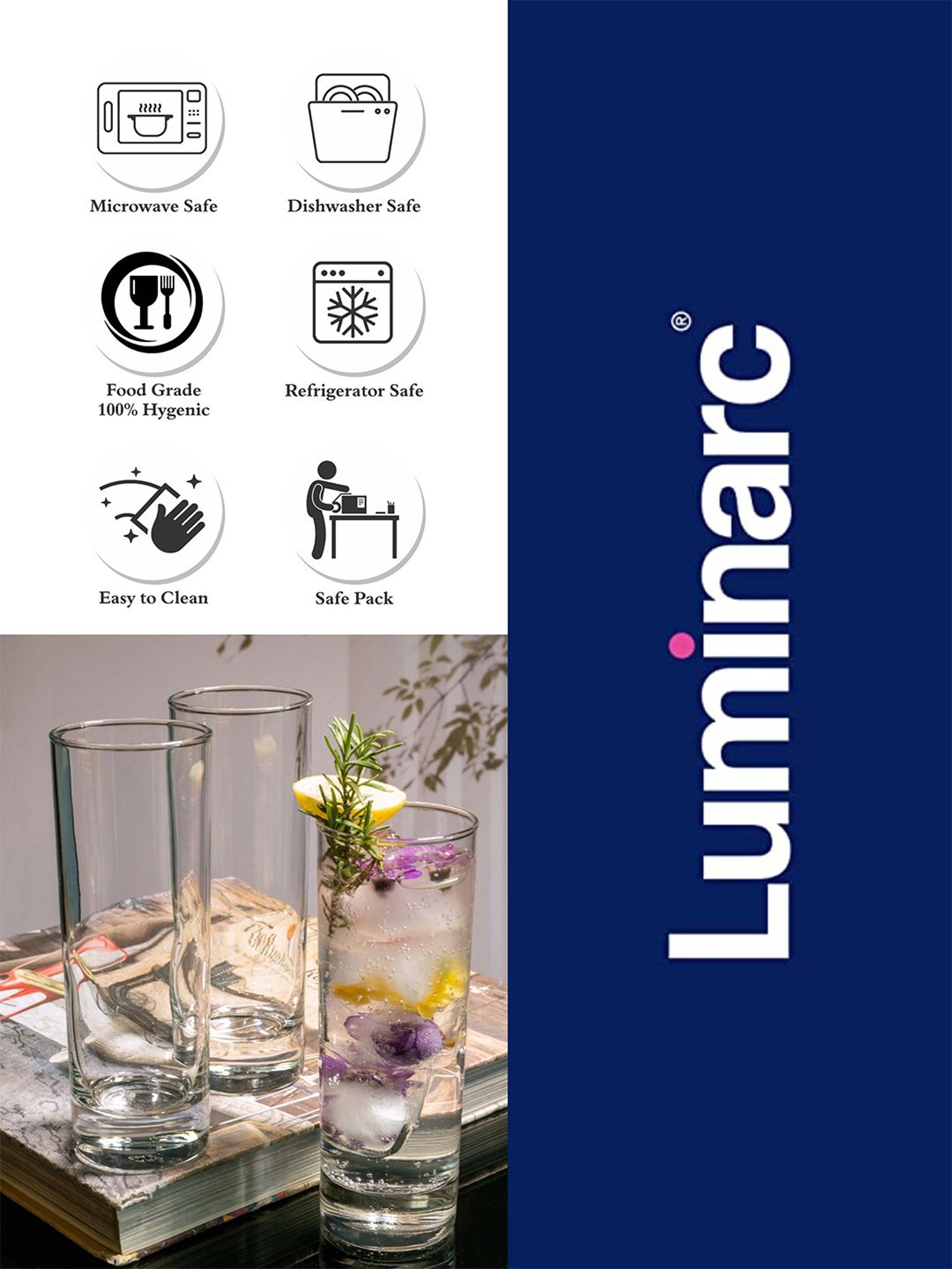 Luminarc Transparent Glass Everyday Glasses - Set of 6 (310ml)