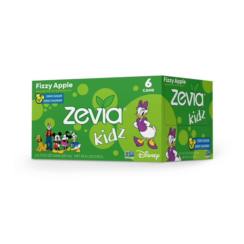 Zevia Kidz Fizzy Apple Zero Calorie Soda - 6pk/7.5 fl oz Cans
