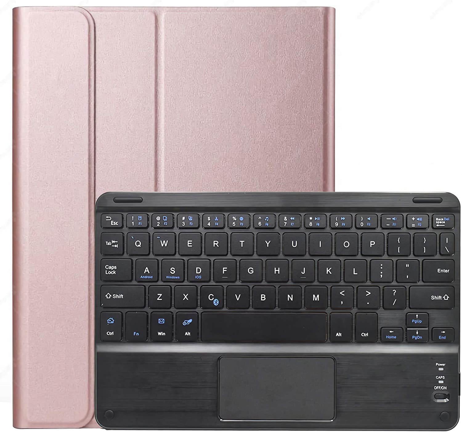 Keyboard Case for Samsung Galaxy Tab S7 Plus 12.4 inch 2020 Removable Wireless Keyboard Trackpad with Leather Cover for Samsung Galaxy Tab S7+ Mdoel SM-T970 / T975 / T976