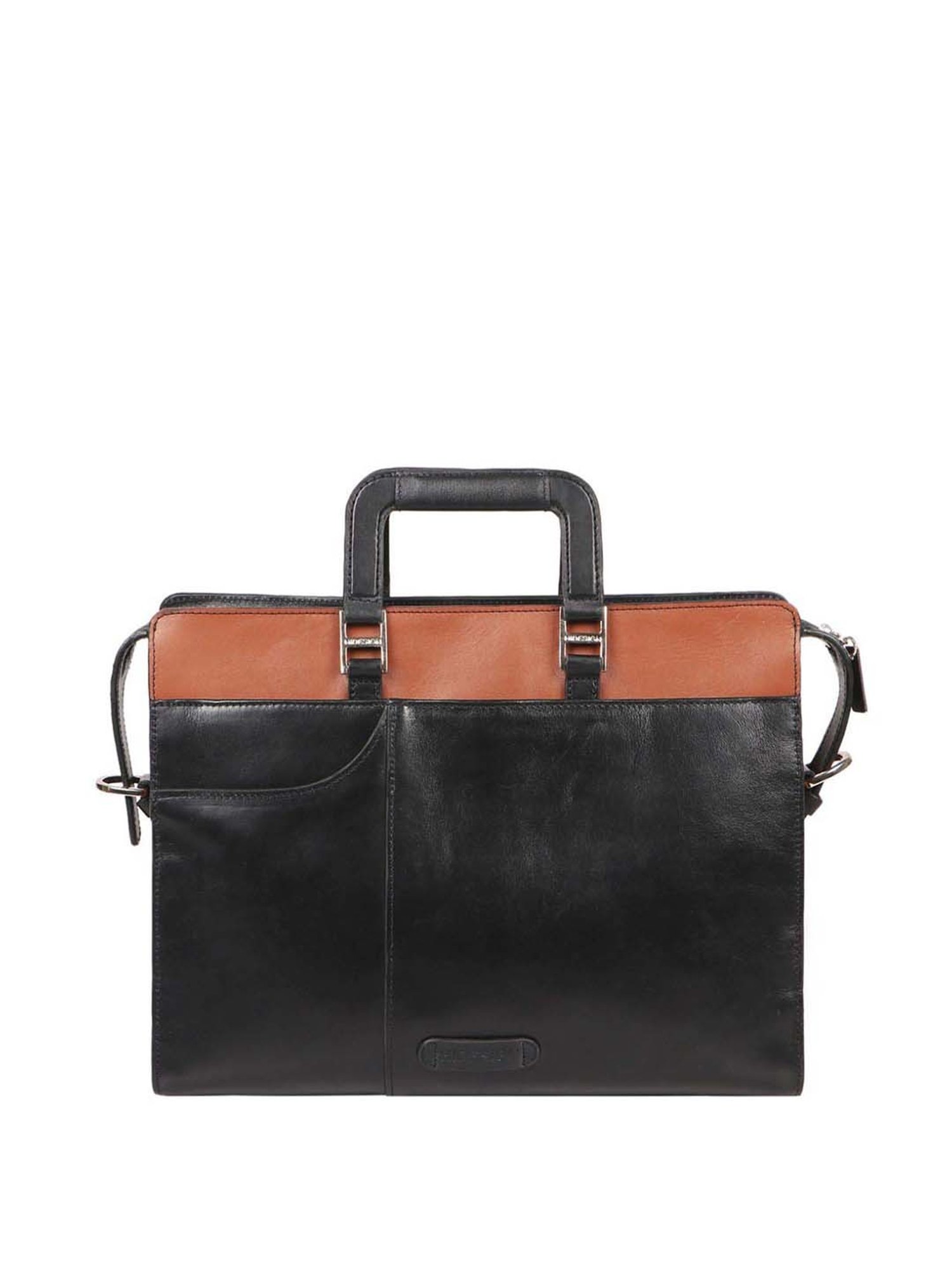 Baggit Brown PVC Solid Laptop Messenger Bag