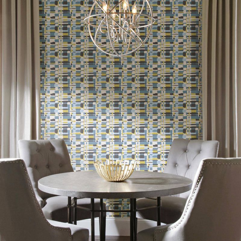 RoomMates Retro Plaid Peel and Stick Wallpaper