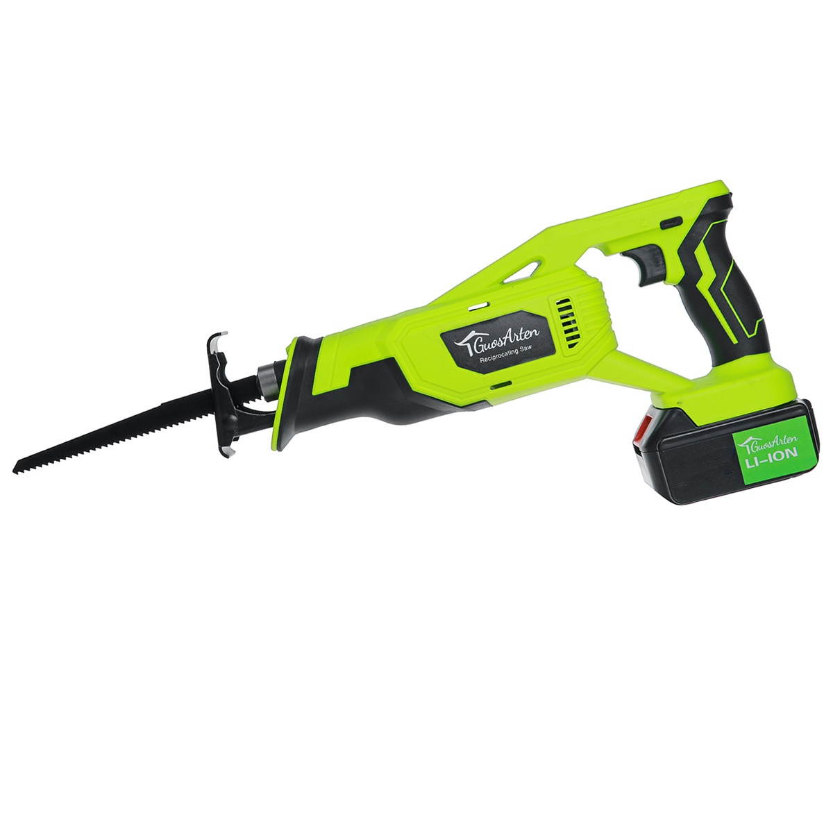 288VF Reciprocating Saws Saber Saw Portable Cordless Electric Jig Saw With Led Light & 1/2pcs Battery & 6pcs Saw Blade-Two Batteries