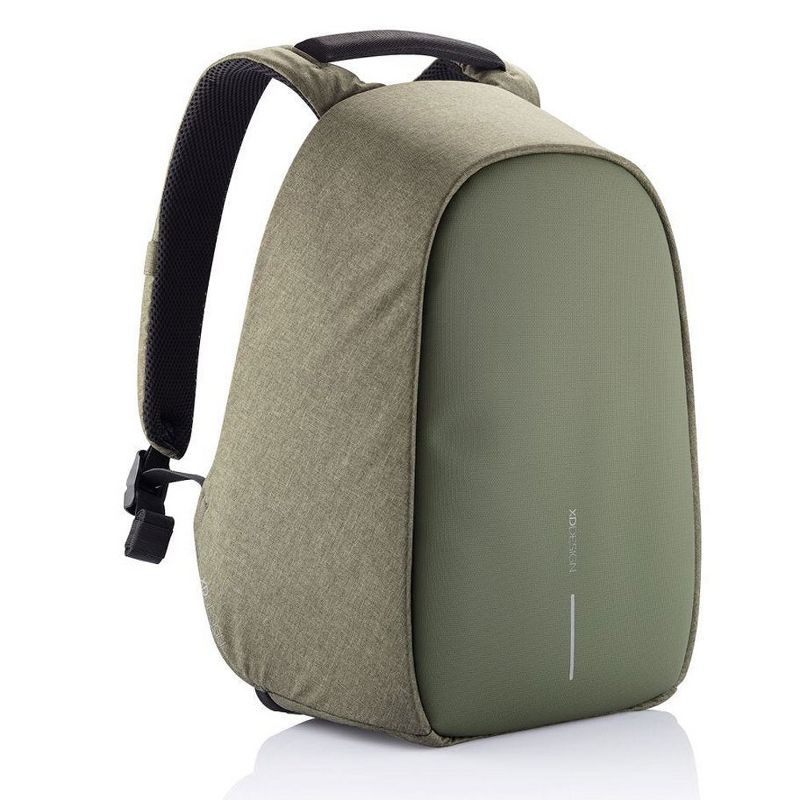 XD Design Bobby Hero Small Anti Theft Travel Eco Friendly Laptop Backpack with USB Port, RFID Protected Pockets, and Hidden Zippers, Green