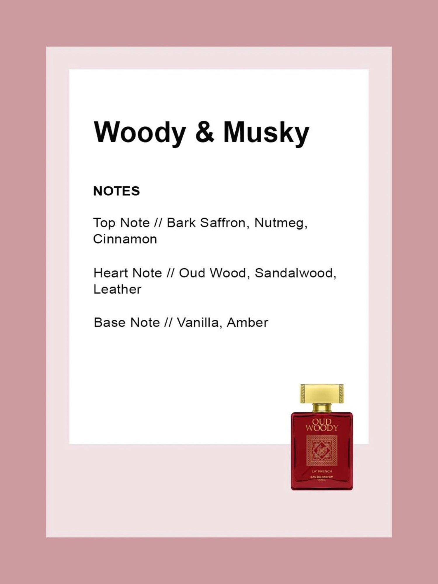 La French Oud Woody Eau De Parfum - 100 ml
