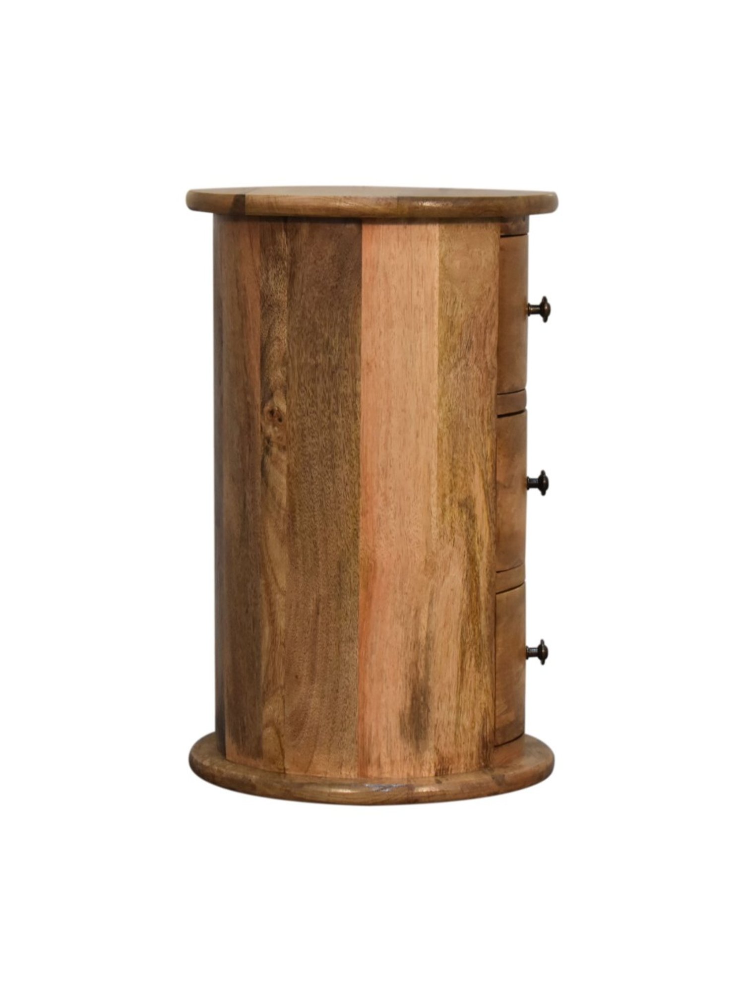 Artisan Furniture Mini Drum Brown Wood Chest