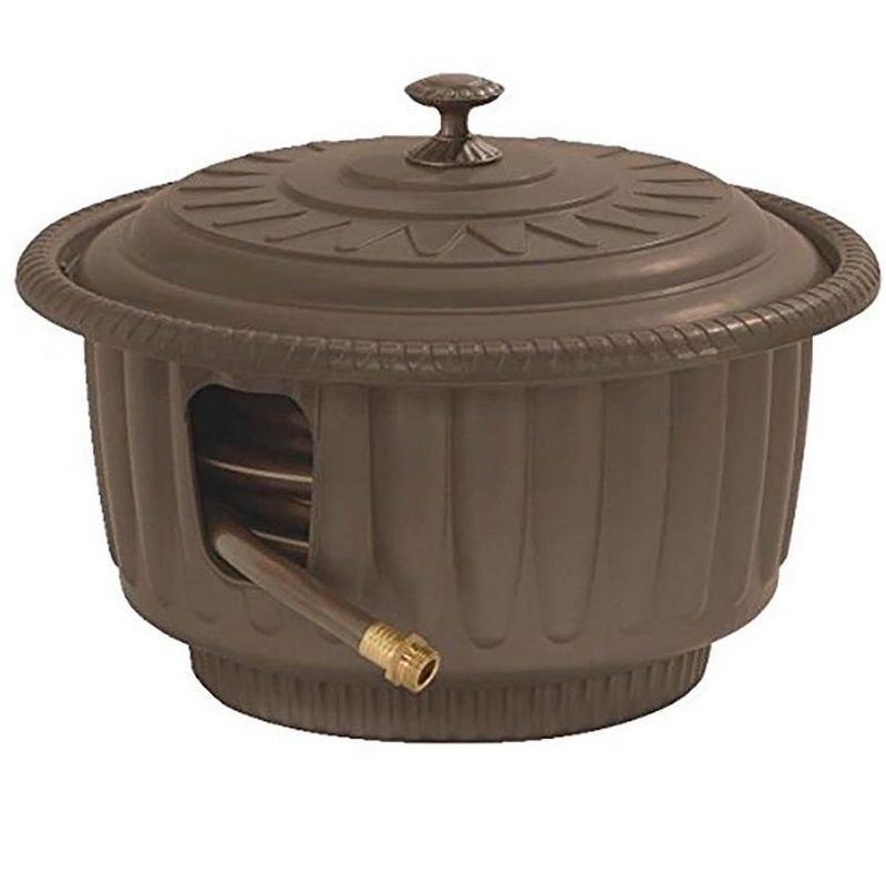 Suncast 50-Foot Water Hose Reel Hideaway Storage Garden Planter HRP60 (2 Pack)