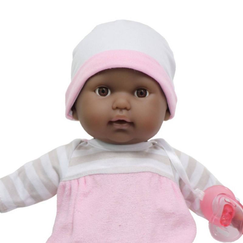 JC Toys Berenguer Boutique - 10 Piece Gift Set with Pink 15" Realistic Soft Body Baby Doll - Open/Close Brown Eyes