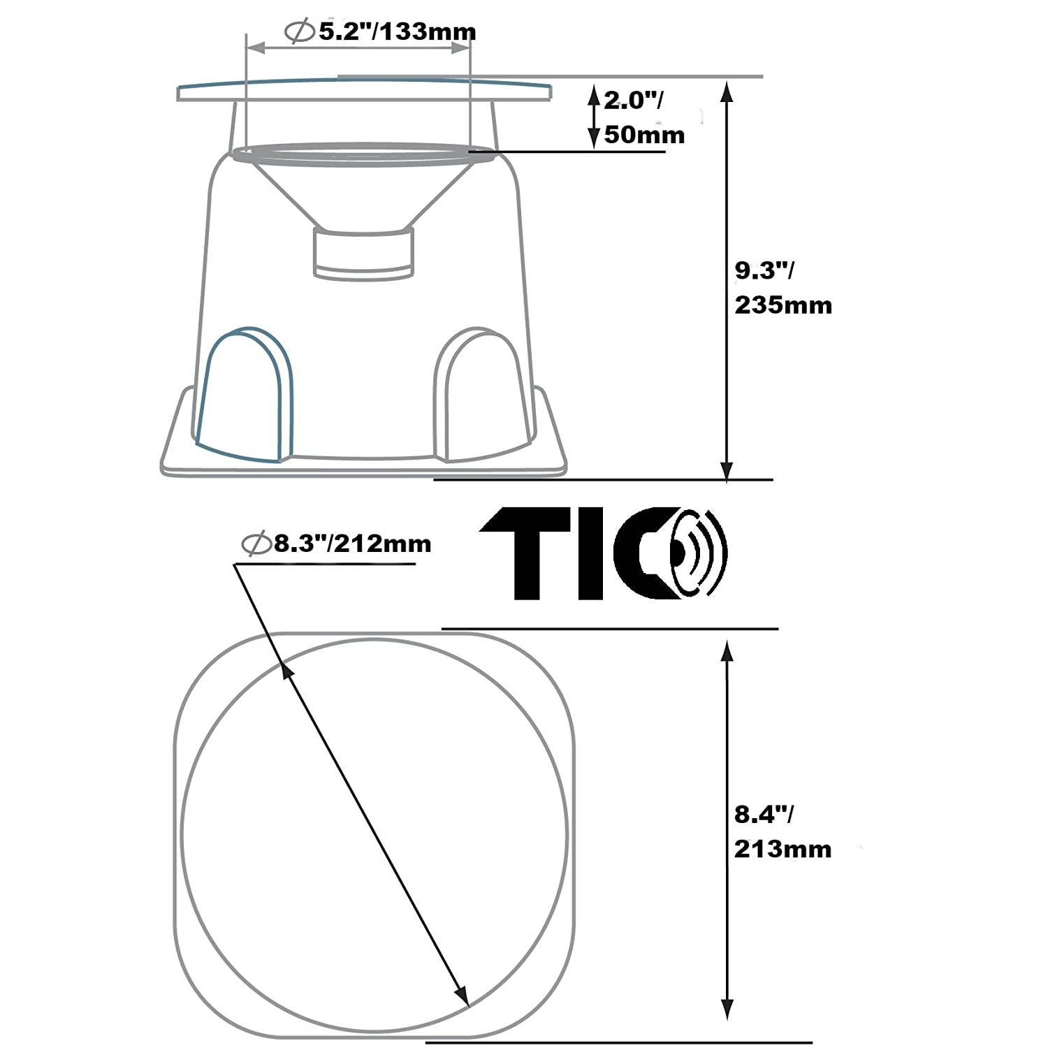 TIC GS5-5 Compact Outdoor Weather-Resistant Omnidirectional In-Ground Speakers (Pair)