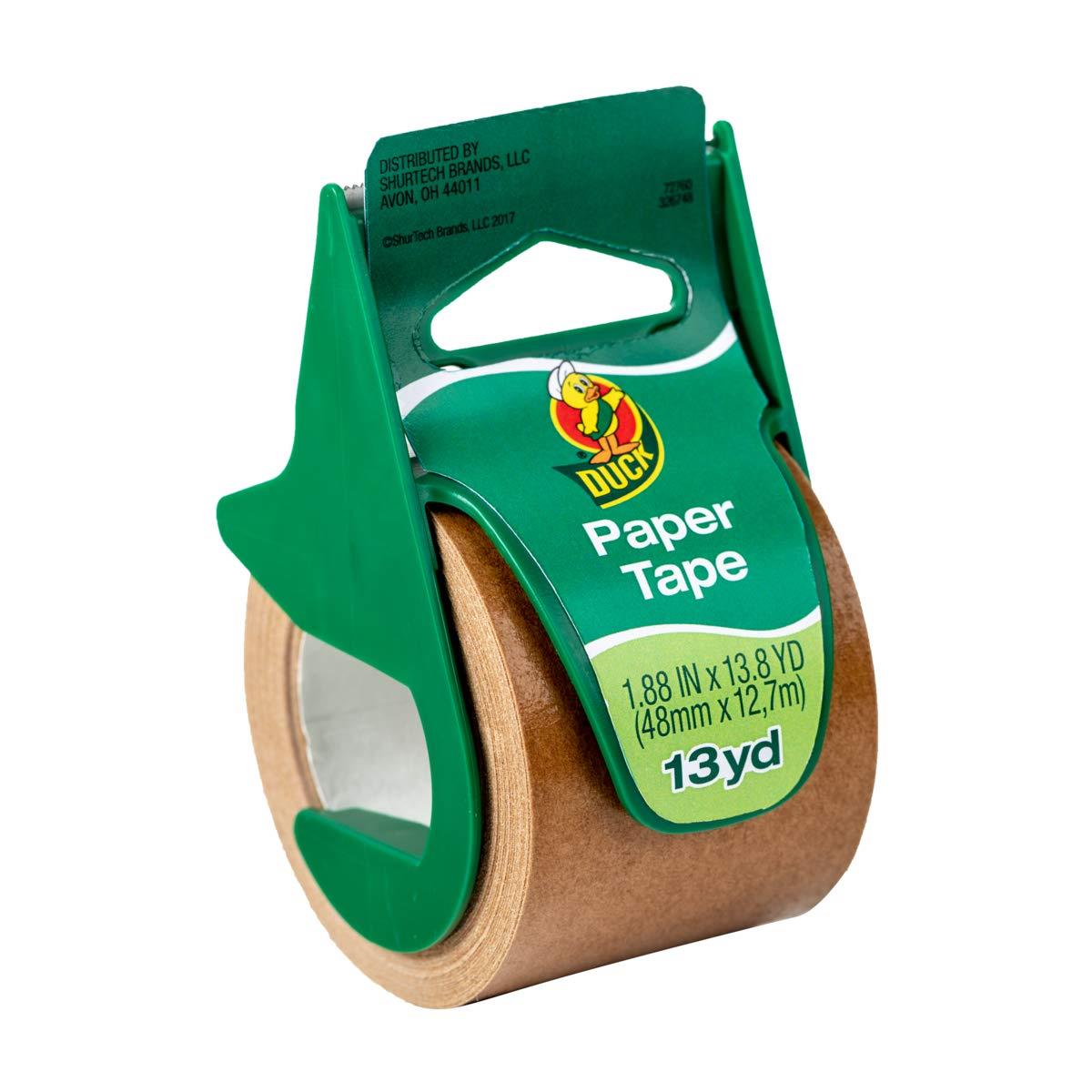 Duck Brand Self-Adhesive Paper Tape, 1.88 Inches x 13 Yards, Tan (1379990)