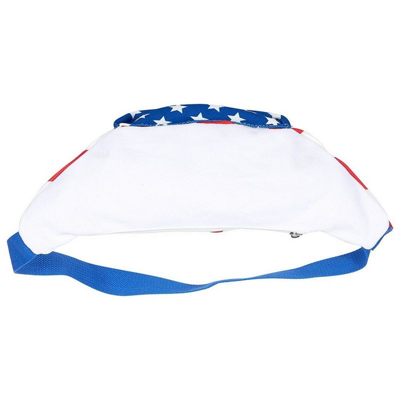 Juvale USA Fanny Pack - American Flag Fanny Pack, Patriotic Waist Bag for Vacations, Special Events, Daily Use - 15 x 4.5 x 3 Inches
