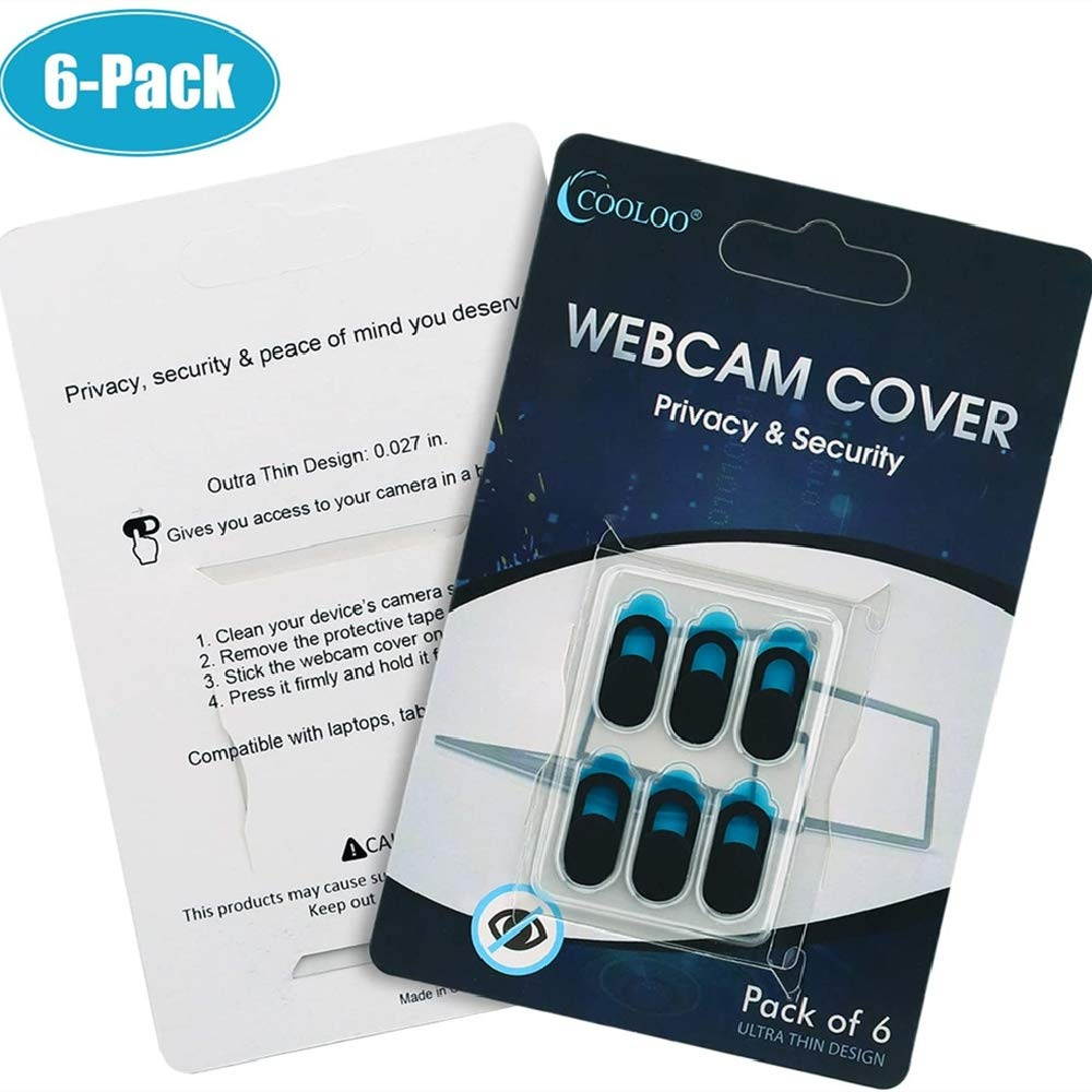 Webcam Metal Cover 6 Pack Ultra Thin Design Web Camera Privacy Cover Slide for Laptop, PC, MacBook, iMac, Computer, iPad, Smartphone, Protect Your Privacy and Security