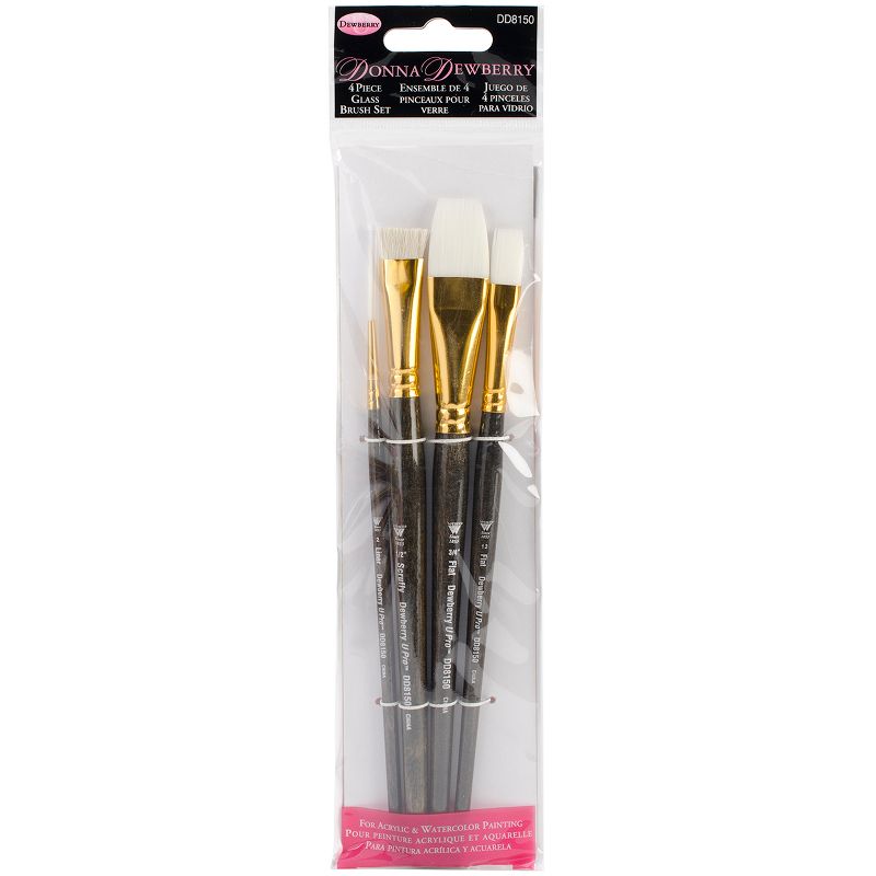Donna Dewberry Glass Brush Set-4/Pkg