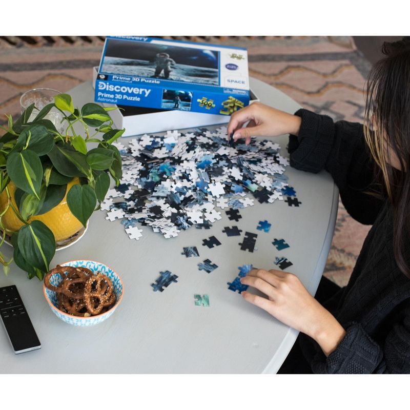 The Zoofy Group LLC Space Astronaut Super 3D 500 Piece Jigsaw Puzzle For Adults And Kids