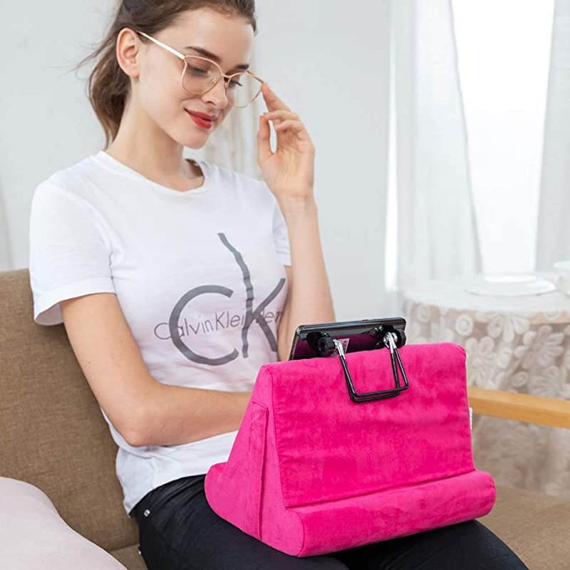 Soft Pillow Tablet Pillow Stand for Ipad Stand MultAngle Tablet Phone Holder Lap Stand Mobile Phone Holder Gray