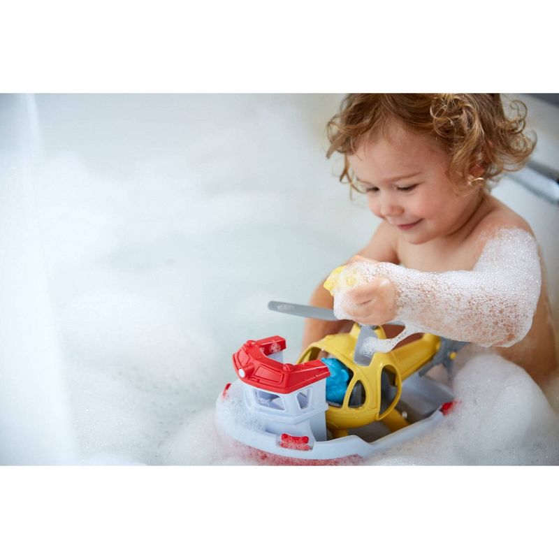 Green Toys Rescue Boat & Helicopter