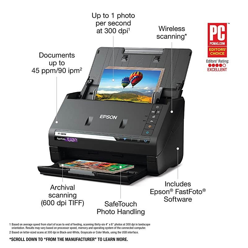 FastFoto FF-680W Wireless High-speed Photo and Document Scanning System (Renewed)